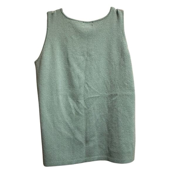 Sigrid Olsen Seafoam Green Sleeveless Knit Blouse  - Size Medium - Picture 6 of 6